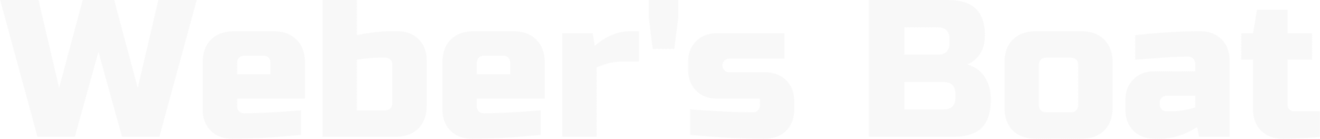 Large, bold text in light gray reads "Weber's Boat" on a transparent background.