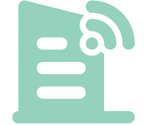 Icon of a document with three horizontal lines and a Wi-Fi signal symbol in the top right corner, suggesting wireless or online document access.