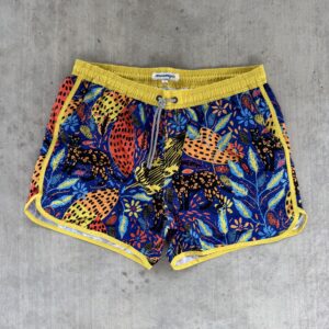 XL Lemon Fireweed Electric Blue Trunks