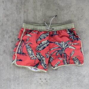 XL Moss Coral Red Navy Trunks
