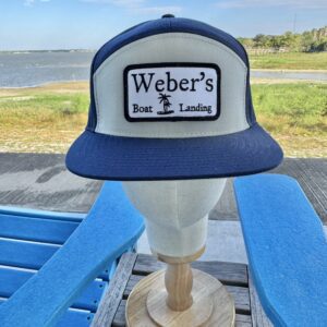 Blue/Gray 7 panel Trucker style hat