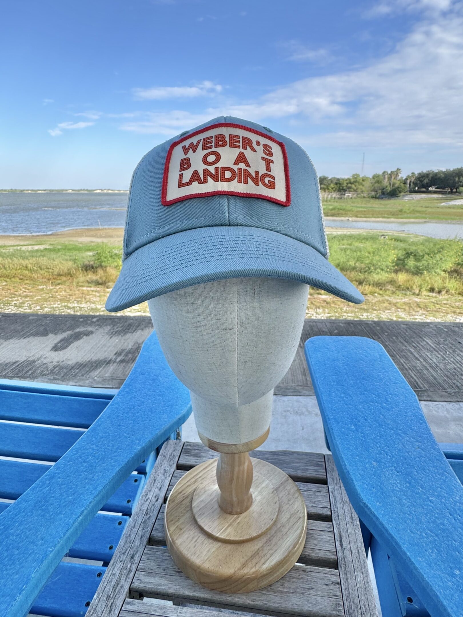 Powder Blue Marquee 5 panel classic style hat